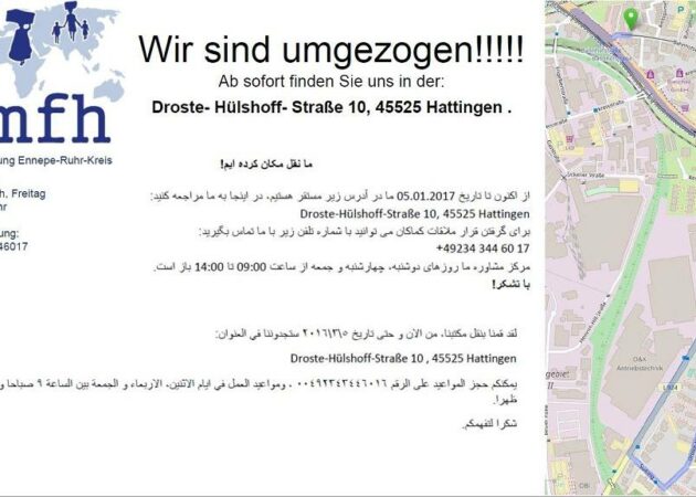 Flüchtlingsberatungsstelle Ennepe-Ruhr-Kreis ist umgezogen